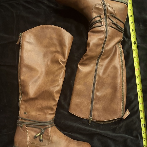 Spring Step Shoes - Spring Step Vegan Leather Riding Boots Lined Tall Size 9 / 40